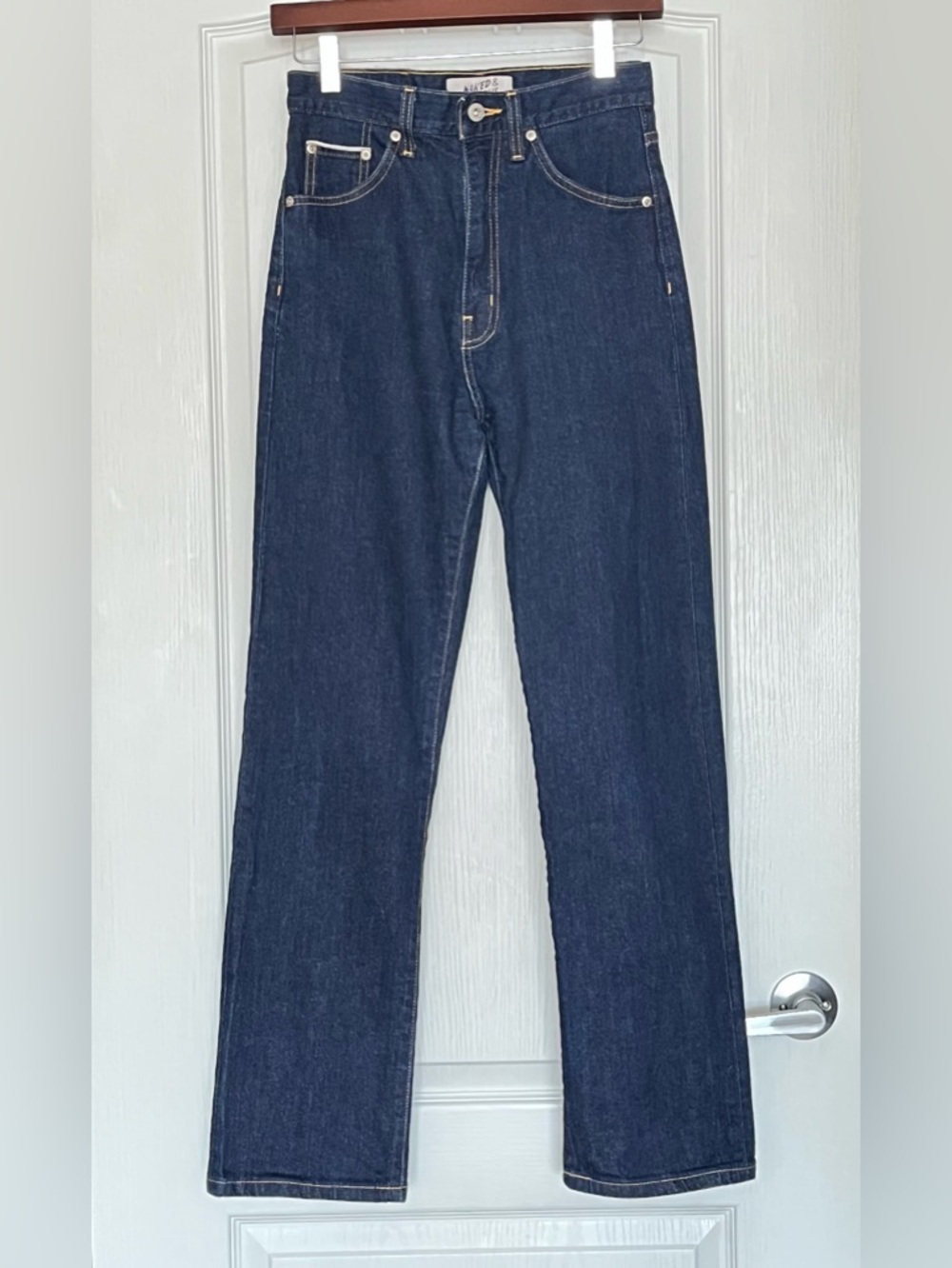 Naked & Famous Classic Fit Karui Stretch Selvedge Jeans High Rise 25 Blue Indigo - Picture 3 of 16